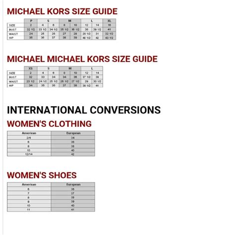 michael kors fulton size chart|michael kors shoes size.